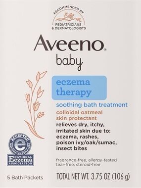 Aveeno Soothing Baby Bath Treatment, Single Use Packets - 5 ea